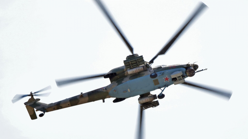 Ми-28НМ уничтожил опорный пункт ВСУ в курском приграничье